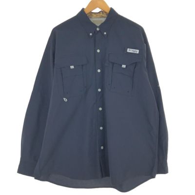 古着 コロンビア Columbia BAHAMA PFG OMNI-SHADE ボタンダウン 長袖 