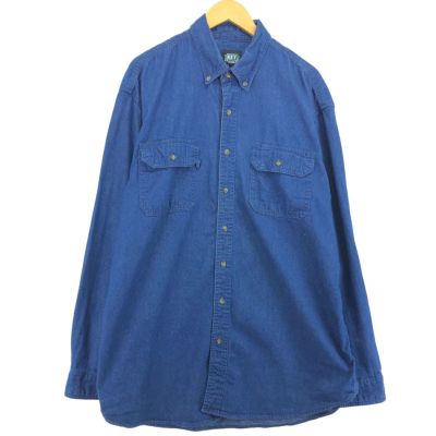 古着 キー Key 長袖 ボタンダウンデニムシャツ メンズXL相当 /eaa488606 【中古】 【240914】