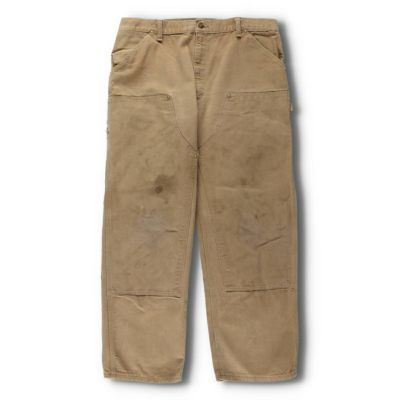s*様 80s carhartt USA製　ワークパンツ　100周年　34×34 80s USA製 carharttカーハート 100周年 ダック地 ダブルニー