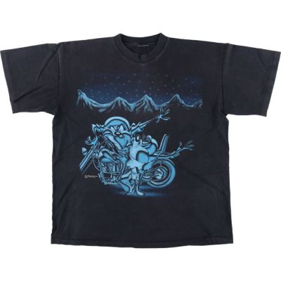 古着 90年代 LOONEY TUNES ルーニーテューンズ タズマニアンデビル キャラクタープリントTシャツ メンズL相当 ヴィンテージ /eaa528042 【中古】 【250319】