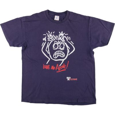 古着 90年代 デルタ DELTA BAD ATTITUDE メッセージプリントTシャツ USA製 メンズL相当 ヴィンテージ /eaa528023 【中古】 【250320】