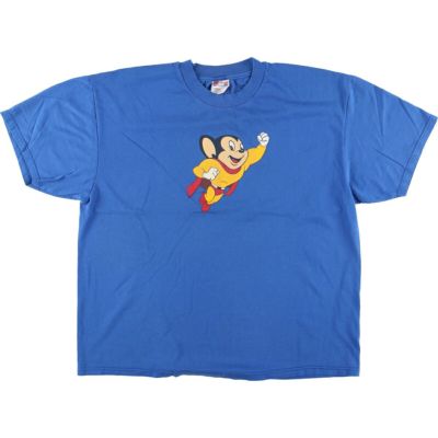 古着 00年代 ヘインズ Hanes MIGHTY MOUSE マイティマウス キャラクタープリントTシャツ メンズXL相当 /eaa528041 【中古】 【250319】