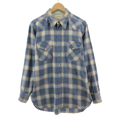 古着 ペンドルトン PENDLETON オンブレチェック柄 ウールウエスタン