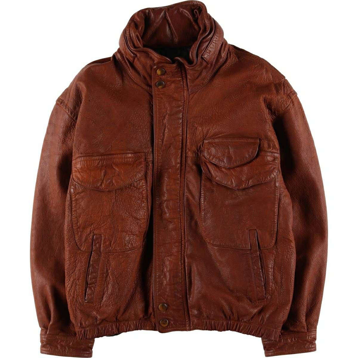 古着 ノーティカ NAUTICA レザーブルゾンタイプ メンズL相当  