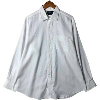POLO RALPH LAUREN / 長袖シャツ/XL/コットン/ORN/無地/サファリシャツ/エルボーパッチ 古着 ラルフローレン Ralph Lauren POLO by Ralph Lauren 長袖
