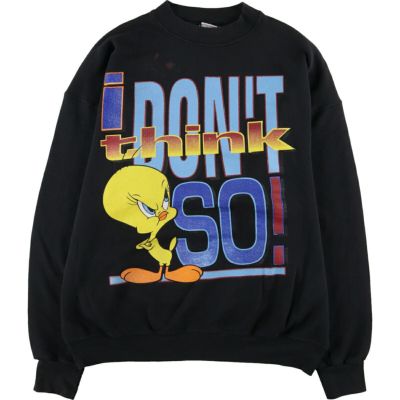 古着 90年代 LOONEY TUNES TWEETY トゥイ―ティー キャラクタースウェットシャツ トレーナー USA製 メンズXXL相当 /eaa462768 【中古】 【240915】 ss2503_30