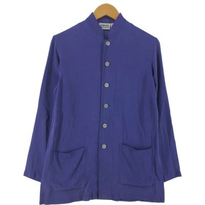 【スーパーセール】 古着 Anna and Frank オープンカラー 長袖 シルクシャツ シャツ+ブラウス(長袖+七分)