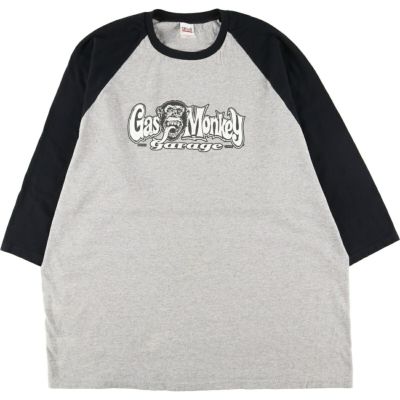 古着 アンビル Anvil GASMONKEY GARAGE 七分袖 ラグラン アドバタイジングTシャツ メンズXXL /eaa433908 【中古】 【240408】
