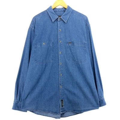 古着 90年代 ティンバーランド Timberland 長袖 デニムシャツ メンズL相当 /eaa487260 【中古】 【240915】