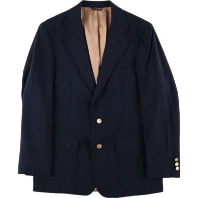 j0【激レア】【美品】【ビルブラス】BILL BLASS ジャケット M 古着 ビルブラス Bill Blass 紺ブレザー テーラードジャケット