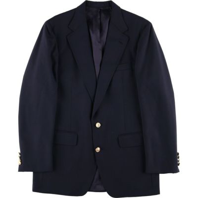 古着 00年代 ランズエンド LANDS END 紺ブレザー テーラード