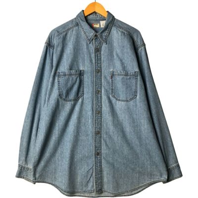 【希少】90s LEVI’S RED TAB ブラックデニムシャツ M相当 古着 90s Levi's Red Tab 100% コットン ブラック デニム シャツ
