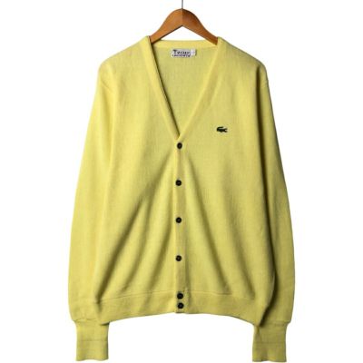 古着 70年代 ラコステ LACOSTE IZOD アクリルニットカーディガン