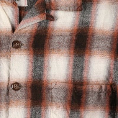 古着 60年代 BUCK SKEIN BRAND オンブレチェック オープンカラー