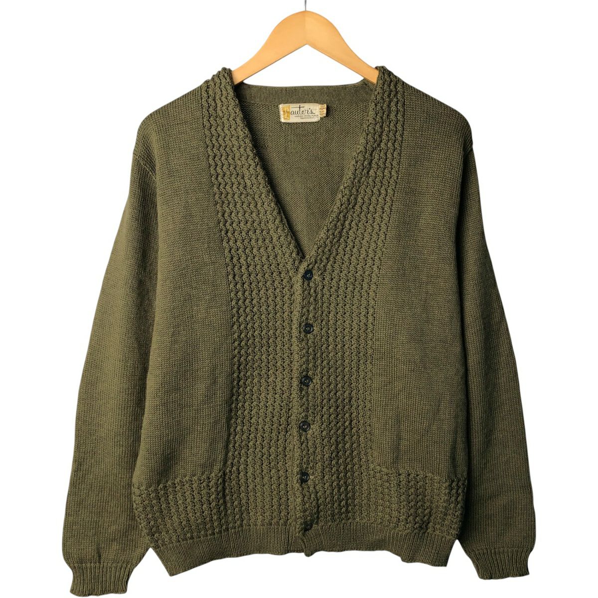 古着 GECCU 総柄 メリノウールニットセーター メンズL相当 /eaa585569  