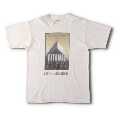 古着 90～00年代 フルーツオブザルーム FRUIT OF THE LOOM TITANIC タイタニック 映画 ムービーTシャツ メンズL相当 ヴィンテージ /evb010205 【中古】 【250312】 【V2503】