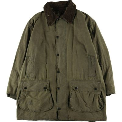古着 90年代 バブアー Barbour BORDER ボーダー 旧3ワラント ワックスコットン オイルドジャケット 英国製 C44 メンズXL相当 ヴィンテージ /evb007516 【中古】 【250302】
