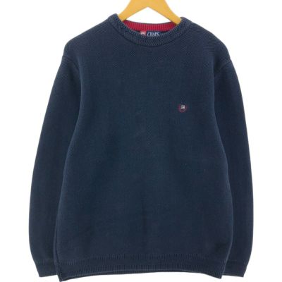 古着 90年代 チャップス CHAPS ヘリンボーン コットンニットセーター メンズM相当 ヴィンテージ /eaa489863 【中古】 【250322】