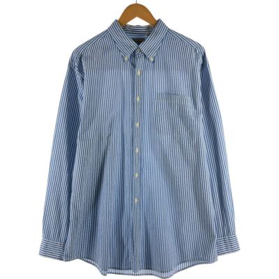 古着 90～00年代 エルエルビーン L.L.Bean ストライプ柄 シアサッカー 長袖 ボタンダウンストライプシャツ メンズL相当 ヴィンテージ /eaa528100 【中古】 【250322】