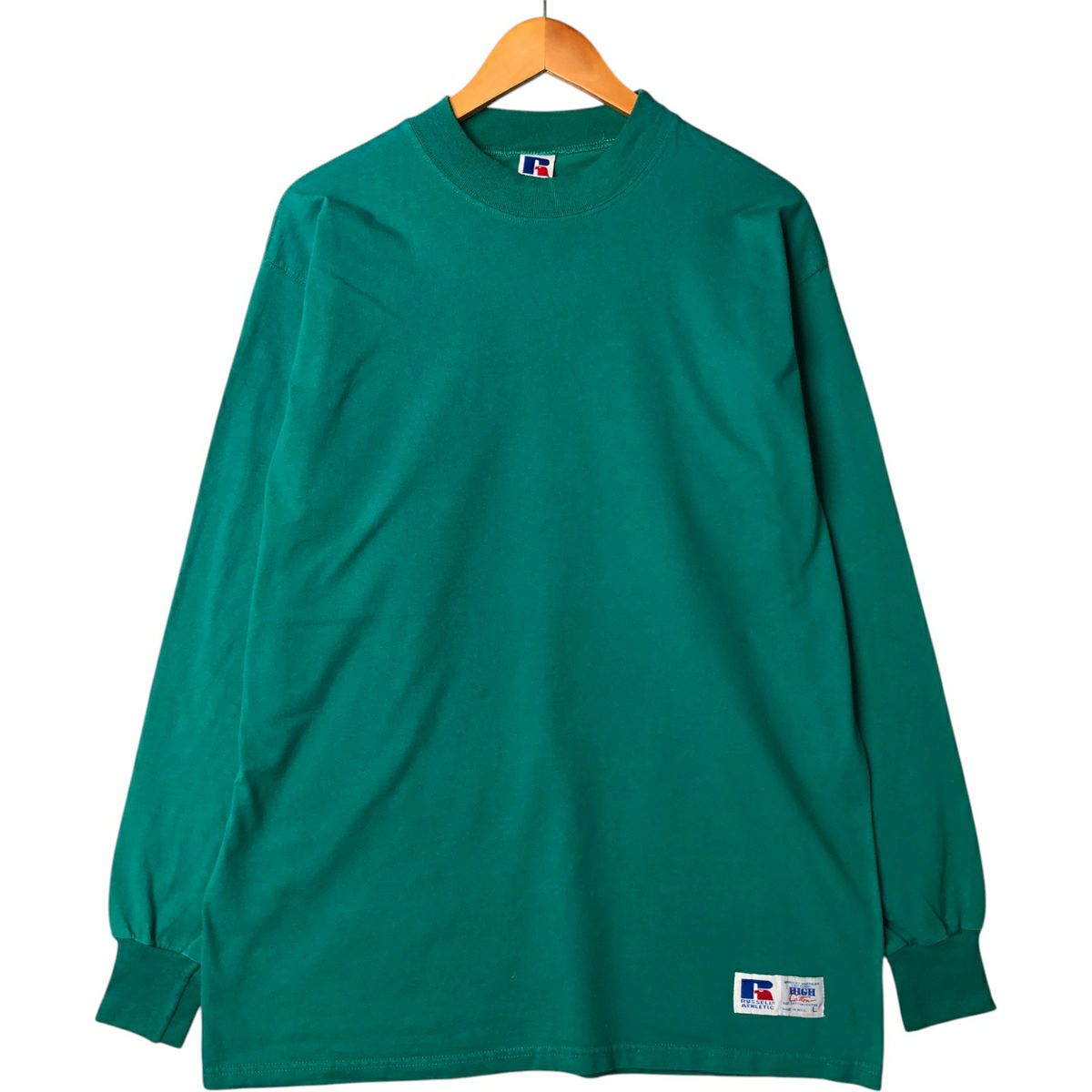 古着 90年代 ラッセル Russell モックネック ロングTシャツ ロンT USA