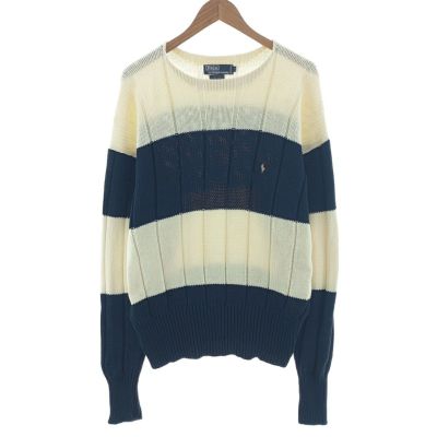 POLO RALPH LAUREN - ラルフローレン 刺繍ロゴ ボーダー コットンニット 古着女子 vintage 楽天市場】ラルフローレン Vネック コットン ケーブル ニット