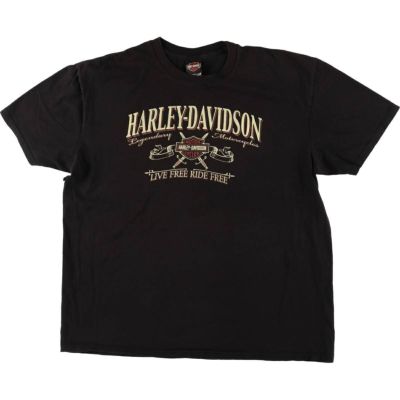 古着 00年代 ハーレーダビッドソン Harley-Davidson モーターサイクル バイクTシャツ メンズXXL相当 /eaa530092 【中古】 【250322】