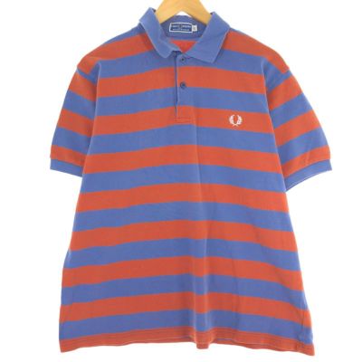 古着 フレッドペリー FRED PERRY 半袖 ボーダー ポロシャツ メンズXL