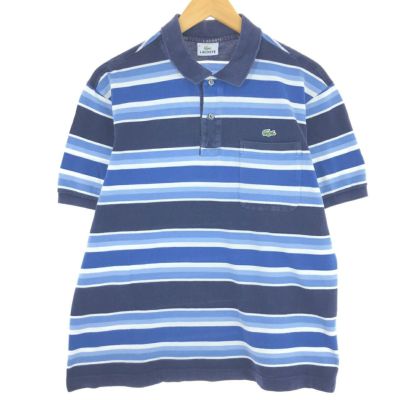 最高の 古着 80~90年代 ラコステ LACOSTE IZOD マルチボーダー 半袖 トップス