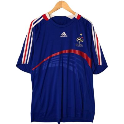 古着 00年代 アディダス adidas フランス代表 サッカーユニフォーム ゲームシャツ メンズXL相当 /eaa528947 【中古】 【250323】 【NL2503】