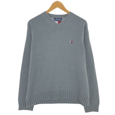 古着 90年代 トミーヒルフィガー TOMMY HILFIGER Vネック コットンニットセーター メンズXL相当 ヴィンテージ /eaa463988 【中古】 【240917】 ss2503_30