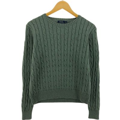 Ralph Lauren ラルフローレン ケーブル編み Vネック コットン