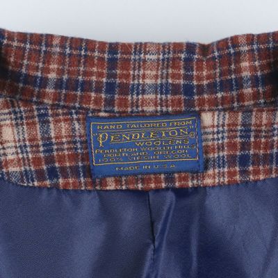 古着 ペンドルトン PENDLETON チェック柄 ウール テーラードジャケット 