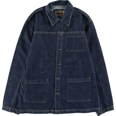 古着 60～70年代 FLIGHT APPAREL IND 濃紺 デニムカバーオール メンズM ...