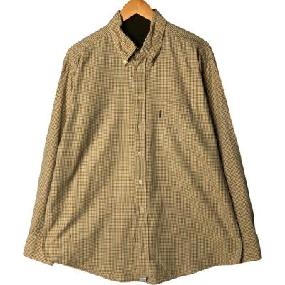 barbour ネルシャツ 古着 バブアー Barbour 長袖 ボタンダウン フランネルチェックシャツ