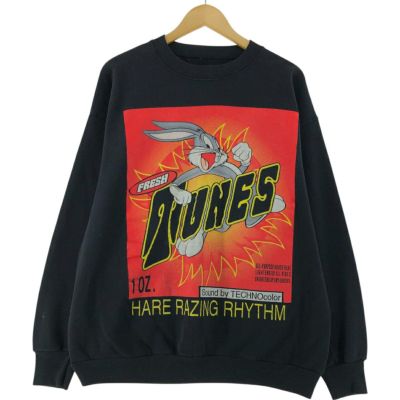 古着 LOONEY TUNES ルーニーテューンズ バッグスバニー キャラクタースウェットシャツ トレーナー メンズXL相当 /eaa530991 【中古】 【250325】
