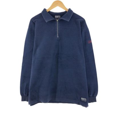 古着 ルーツ ROOTS Canada ハーフジップスウェットシャツ トレーナー