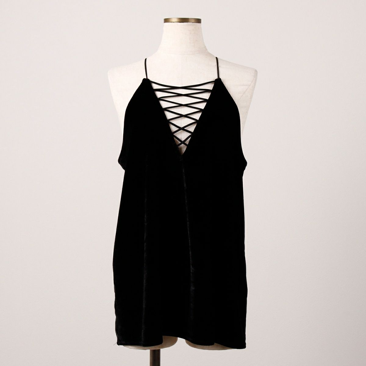 古着 FRENCH CONNECTION Vネック ノースリーブワンピース レディースM  