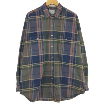 古着 90年代 エディーバウアー Eddie Bauer 長袖 ボタンダウン フランネルチェックシャツ メンズXL相当 ヴィンテージ /eaa495019 古着 90年代 エディーバウアー Eddie Bauer 長袖 ボタンダウン