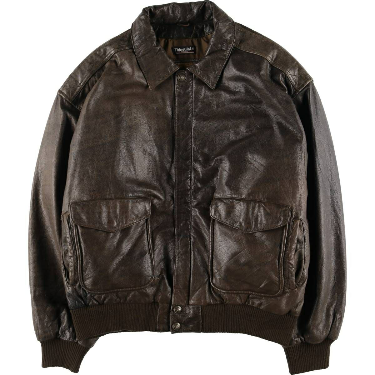 古着 ウィルソンズレザー WILSONS LEATHER レザーフライトジャケット  