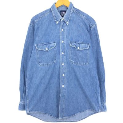 古着 90年代 ギャップ GAP オールドギャップ 長袖 ボタンダウンデニムシャツ メンズM ヴィンテージ /eaa431337 【中古】 【240404】 ss2503_30