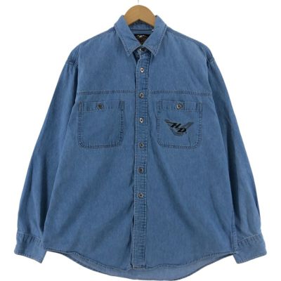 古着 ハーレーダビッドソン Harley-Davidson 長袖 デニムシャツ メンズL相当 /eaa532200 【中古】 【250328】