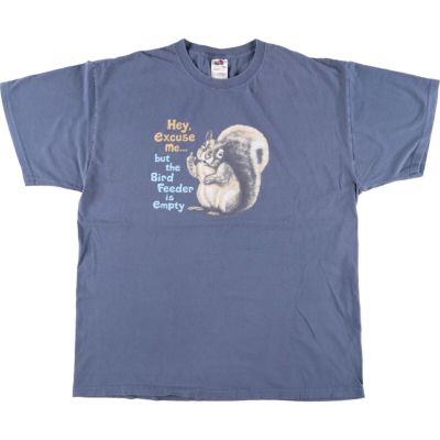 古着 フルーツオブザルーム FRUIT OF THE LOOM リス柄 アニマルTシャツ メンズXL相当 /eaa528888 【中古】 【250328】
