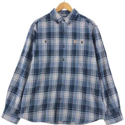古着 カーハート Carhartt RELAXED FIT オンブレチェック 長袖