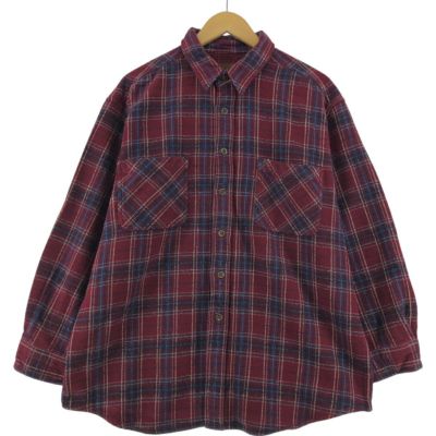 古着 セントジョンズベイ ST JOHNS BAY 長袖 ヘビーネルチェック