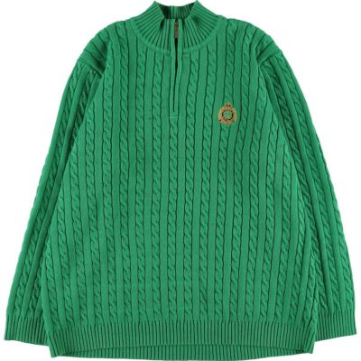 古着 ラルフローレン Ralph Lauren LAUREN ローレン ケーブル編み コットンニットハーフジップセーター レディースXXL相当 /eaa491640 【中古】 【240923】 【ELULU/エルル】 ss2503_30