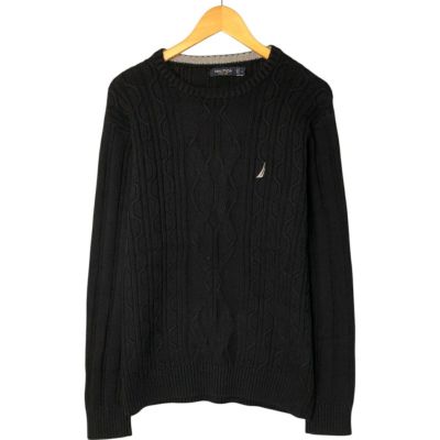 【グッドレギュラー】ノーティカ ワンポイント　コットンケーブルニットセーター古着 NAUTICA - 【グッドレギュラー】ノーティカ ワンポイント