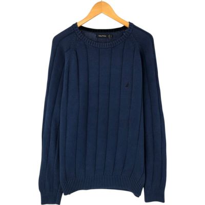 【グッドレギュラー】ノーティカ ワンポイント　コットンケーブルニットセーター古着 NAUTICA - 【グッドレギュラー】ノーティカ ワンポイント