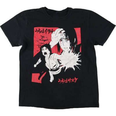 古着 NARUTO ナルト疾風伝 うちはイタチ キャラクタープリントT
