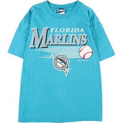 90年代 スターター Starter MLB FLORIDA MARLINS フロリダマーリンズ プリントスウェットシャツ トレーナー USA製 メンズL ヴィンテージ /eaa267711
