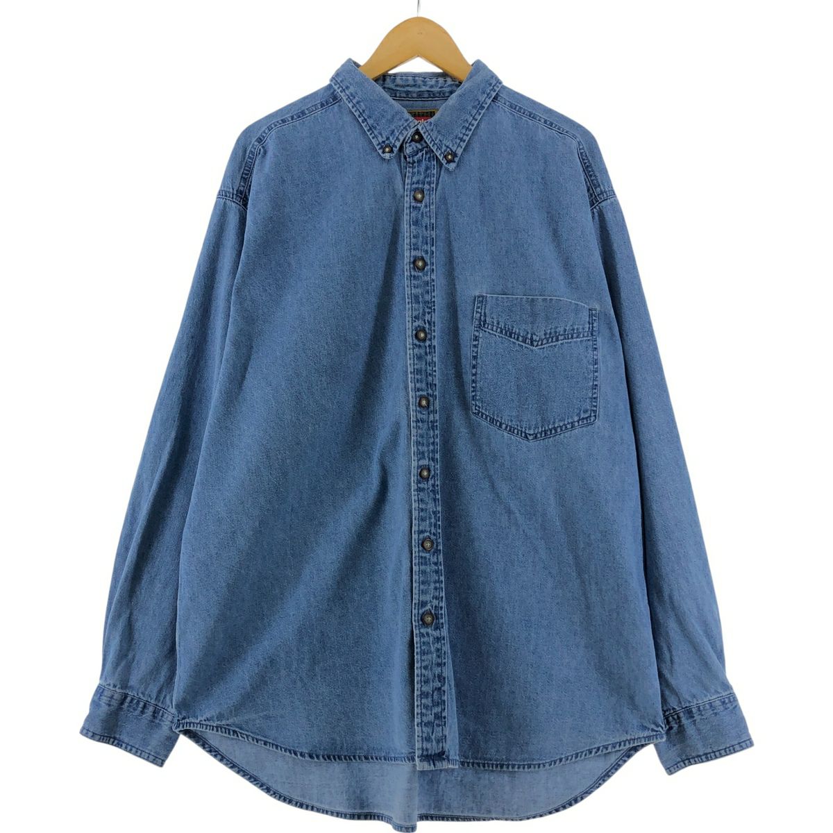 古着 90年代 ラングラー Wrangler 長袖 デニムウエスタンシャツ メンズ